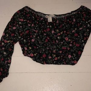 H&M Coachella Collection: Floral Crop Long Sleeve